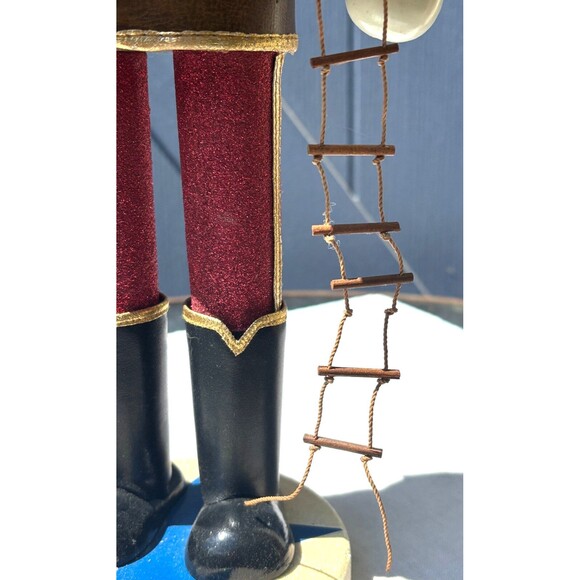 Vintage Bombay Company Aviator Nutcracker Pilot with Model Plane 18" 1990s w Box - Picture 15 of 16